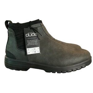 Hey Dude Scott Grip Total Black Mens Slip-On Boots Size 12 US Lightweight NEW